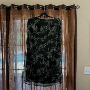 Green Floral Maxi Skirt